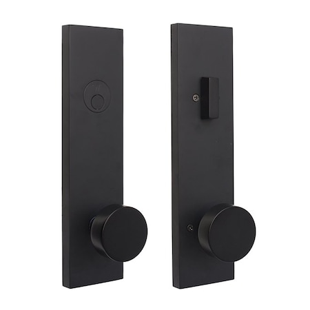 Weslock Mesa Knob Addy Escutcheon Dummy Handle Matte Black Finish 0662542420020